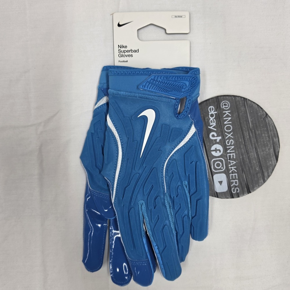 Nike Superbad 7.0 Panthers Blue Football Gloves HF0311-406 Men's Size 4XLarge